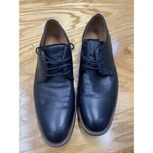 Steve Madden Oxford Men's 9 M Black Leather Lace Up Round Toe Dress Shoes S31